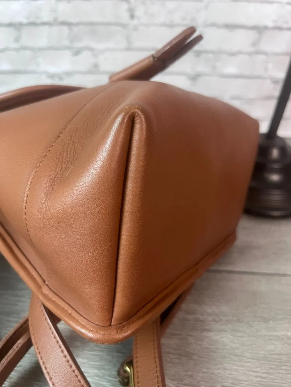 Vintage Coach Daypack 9960 British tan Leather Backpack 1995